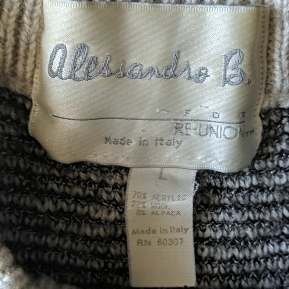 Vintage Alessandro B Grandpa Alpaca Wool Sweater - Picture 4 of 7